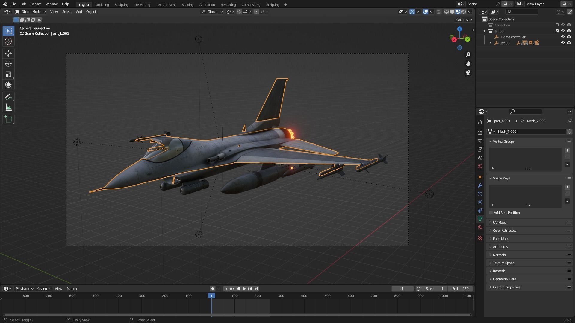 F16 super hornet Animated Low-poly 3D model_2