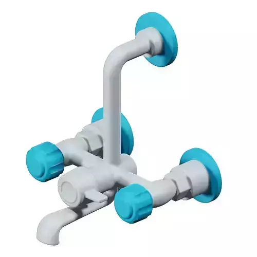 Plastic Shower Tap 3D model