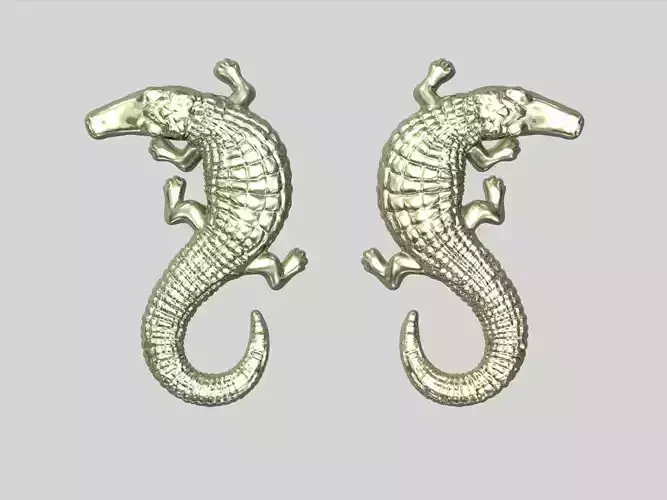 Crocodile earrings