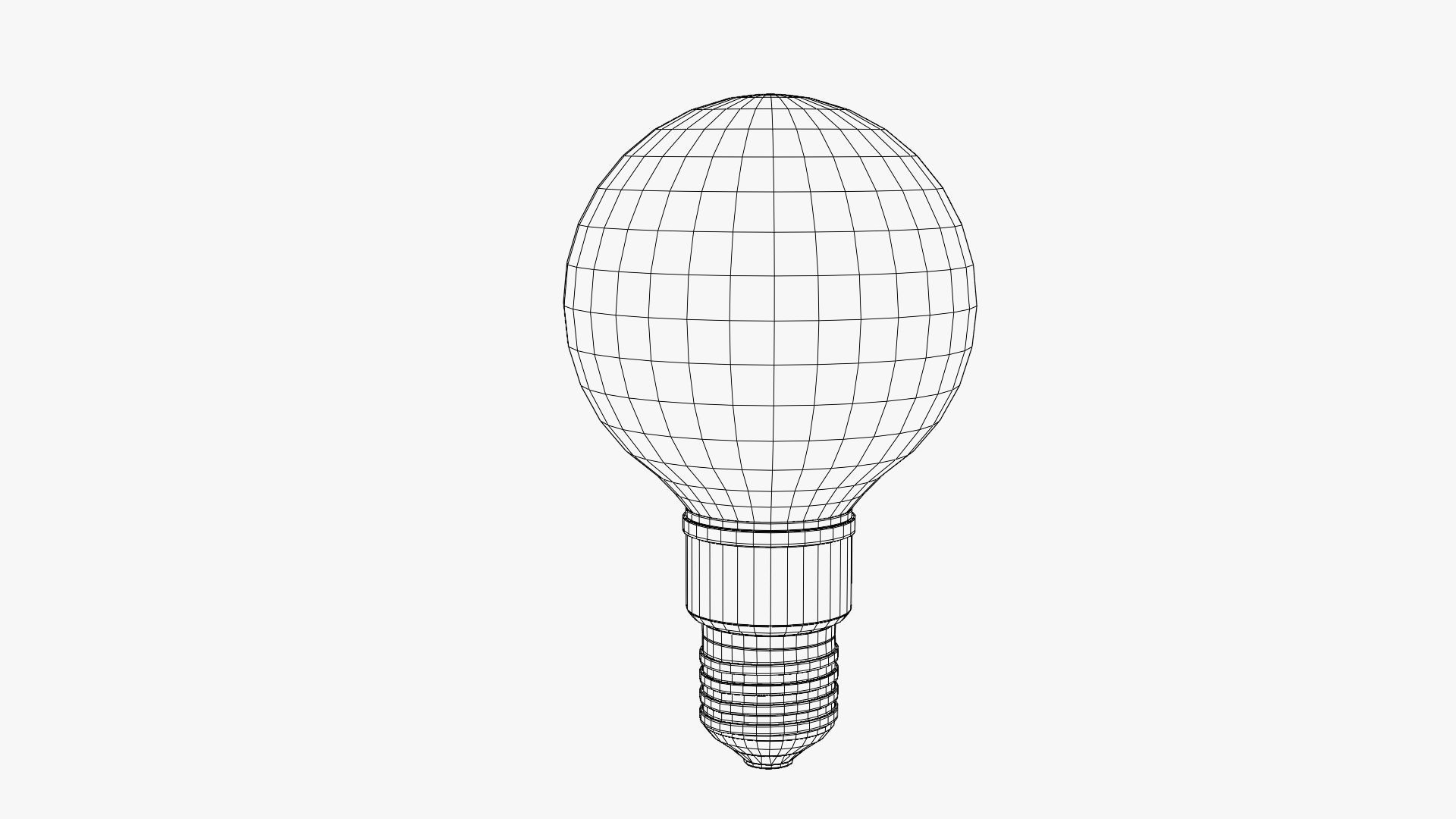 Vintage light bulb 3D model_6