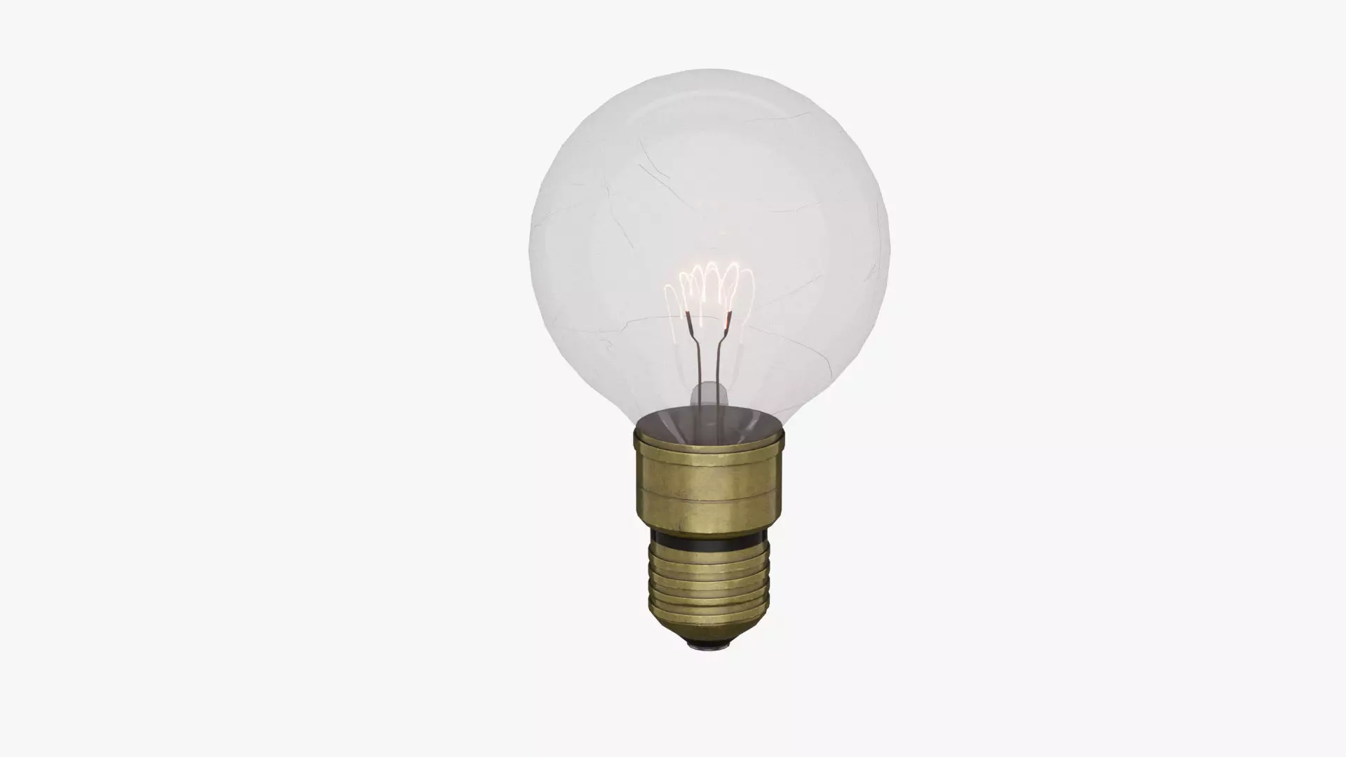 Vintage light bulb 3D model_0