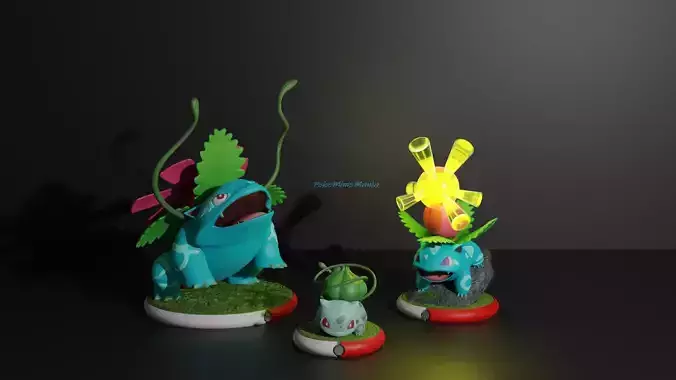 Clone Bulbasaur Ivysaur and Venusaur 3D print model 3D print model