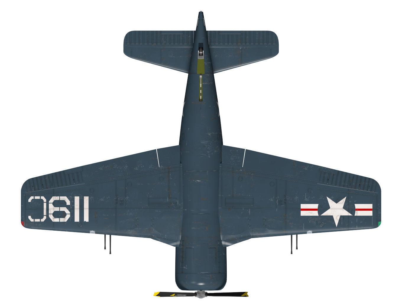 Grumman F8F F-2 Bearcat 3D model_14