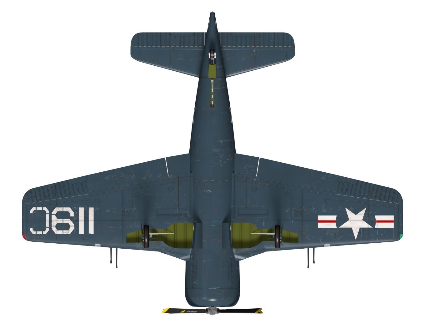 Grumman F8F F-2 Bearcat 3D model_15