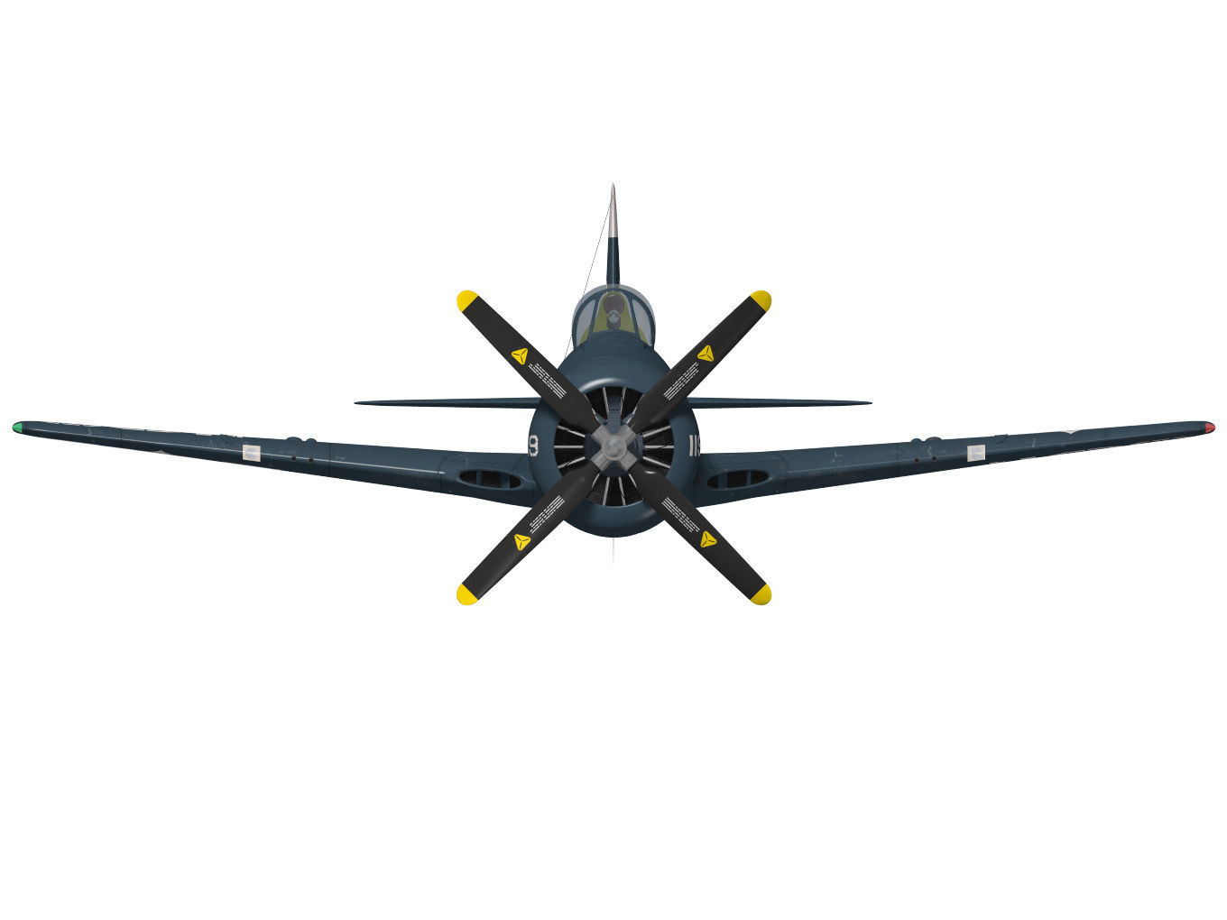 Grumman F8F F-2 Bearcat 3D model_11