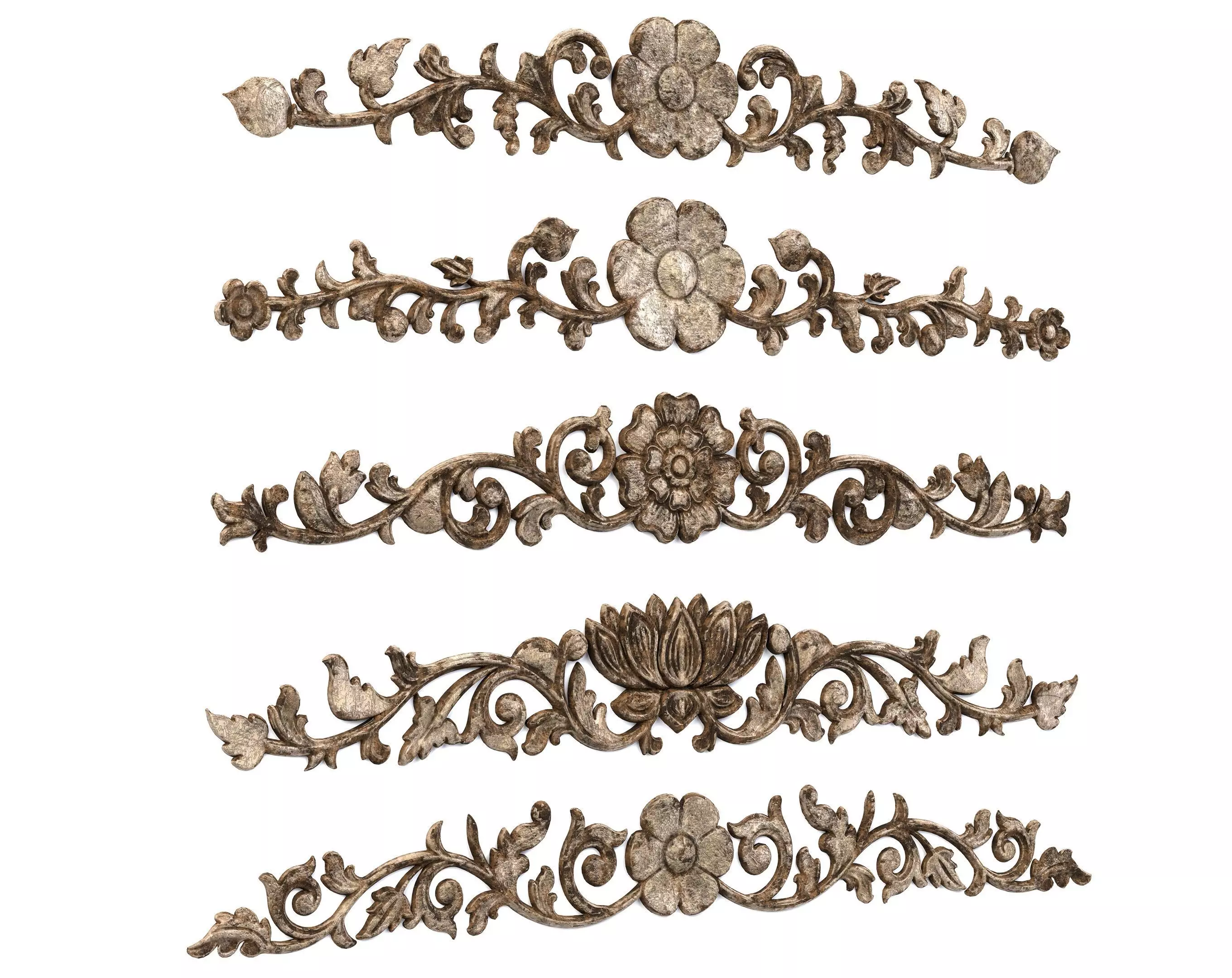 5 Low-Poly Ornament Vol 06-4 Low-poly 3D model_0