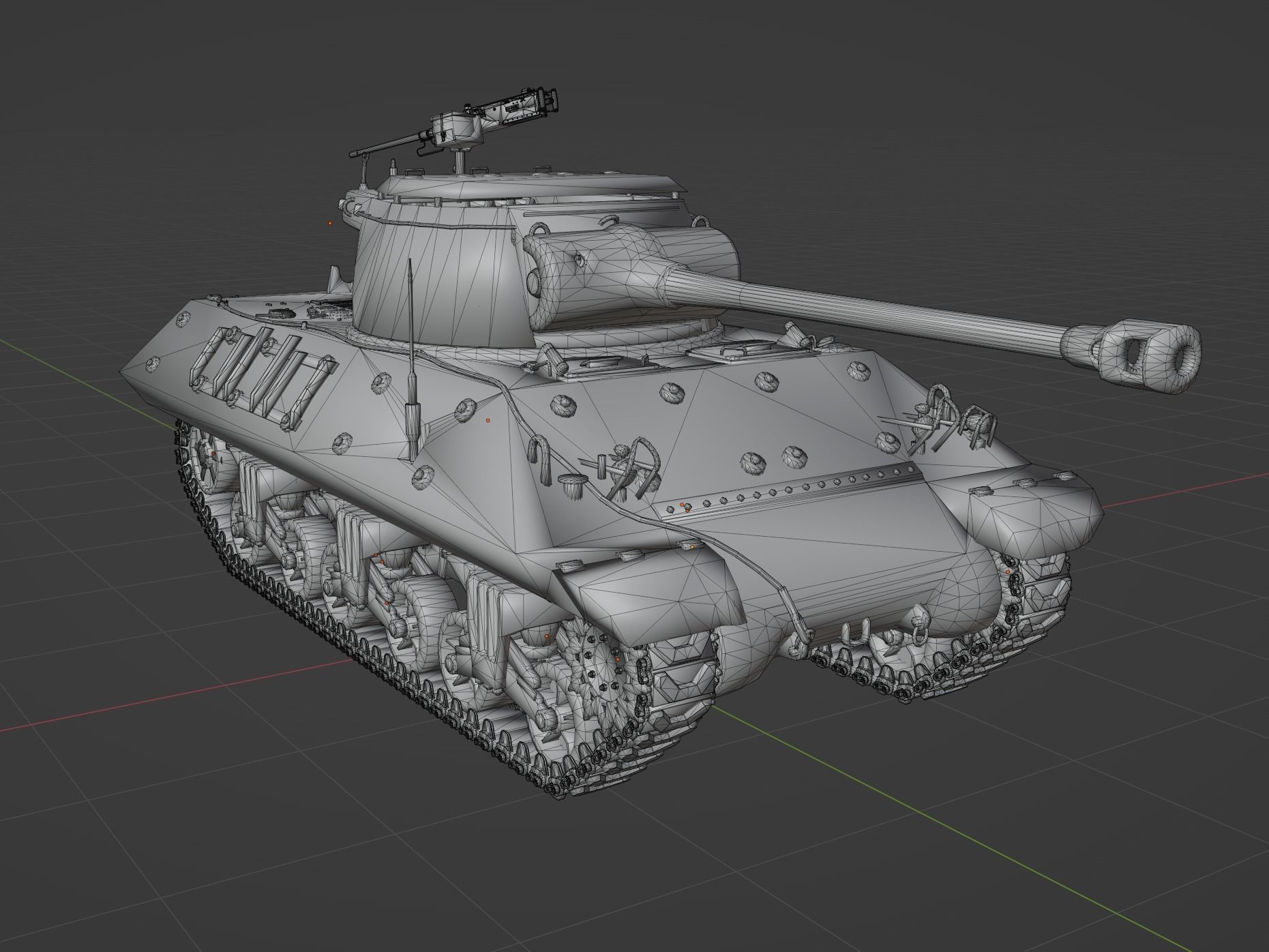 M36 Jackson Low-poly 3D model_6