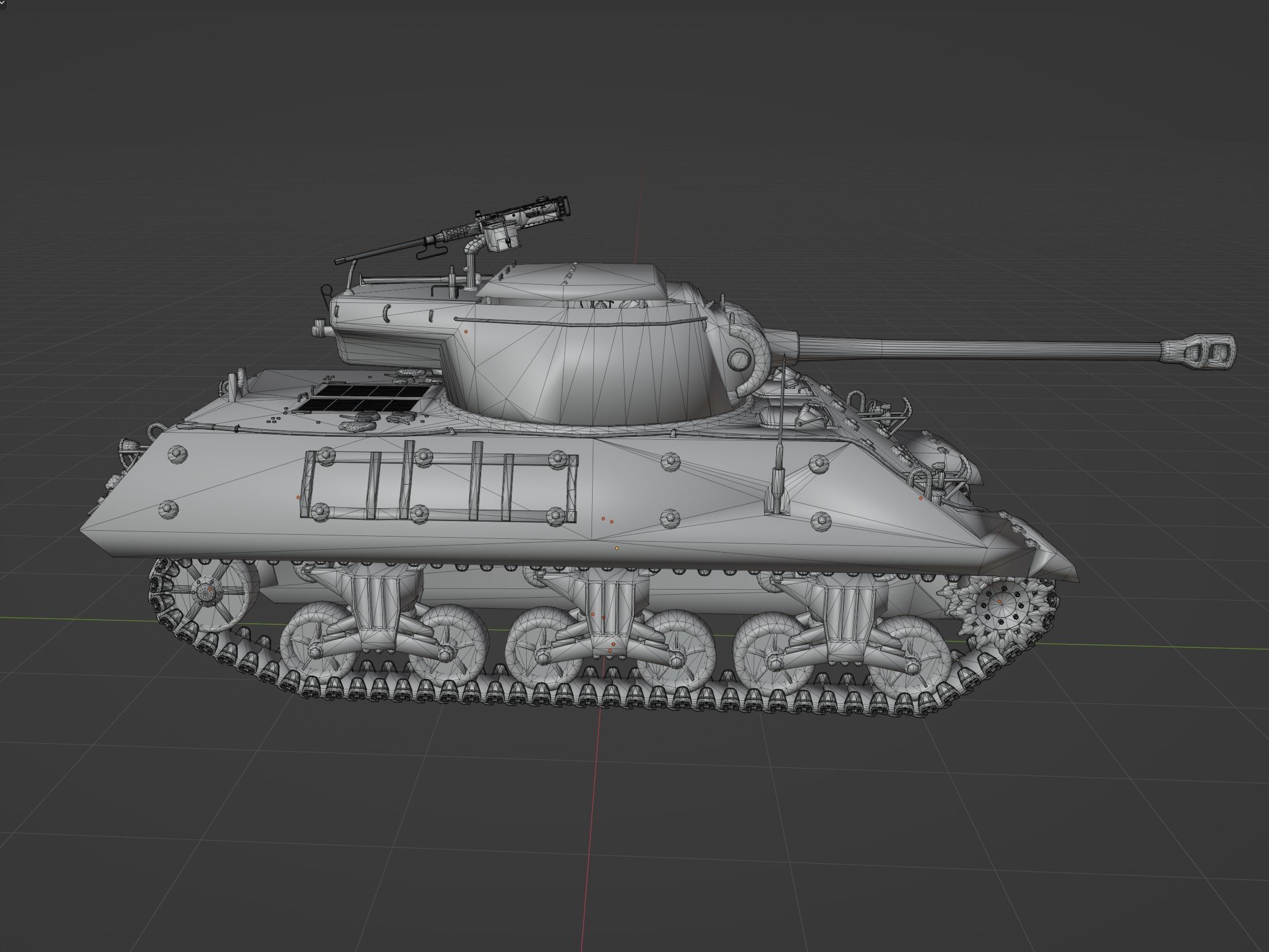M36 Jackson Low-poly 3D model_5