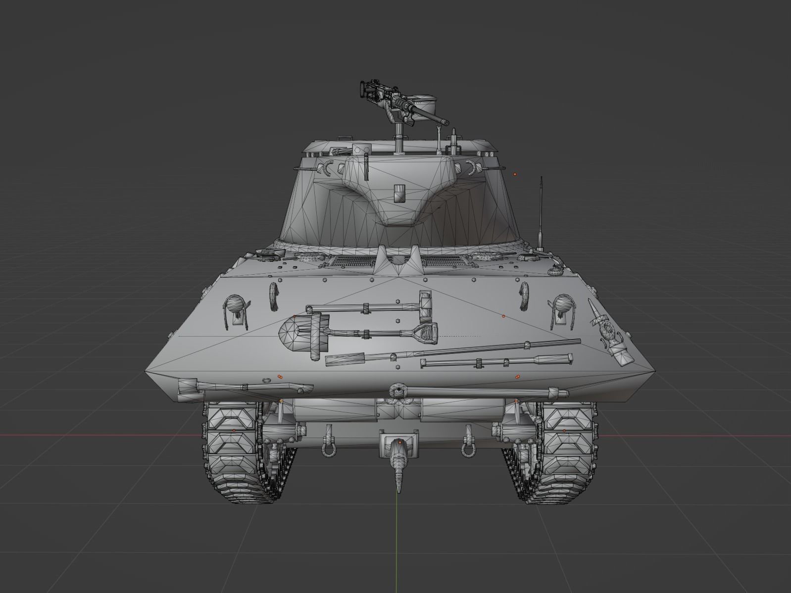 M36 Jackson Low-poly 3D model_3