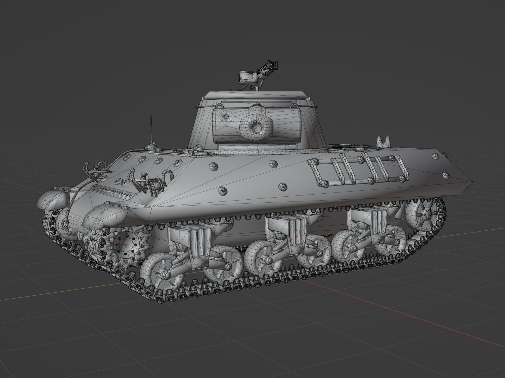 M36 Jackson Low-poly 3D model_10