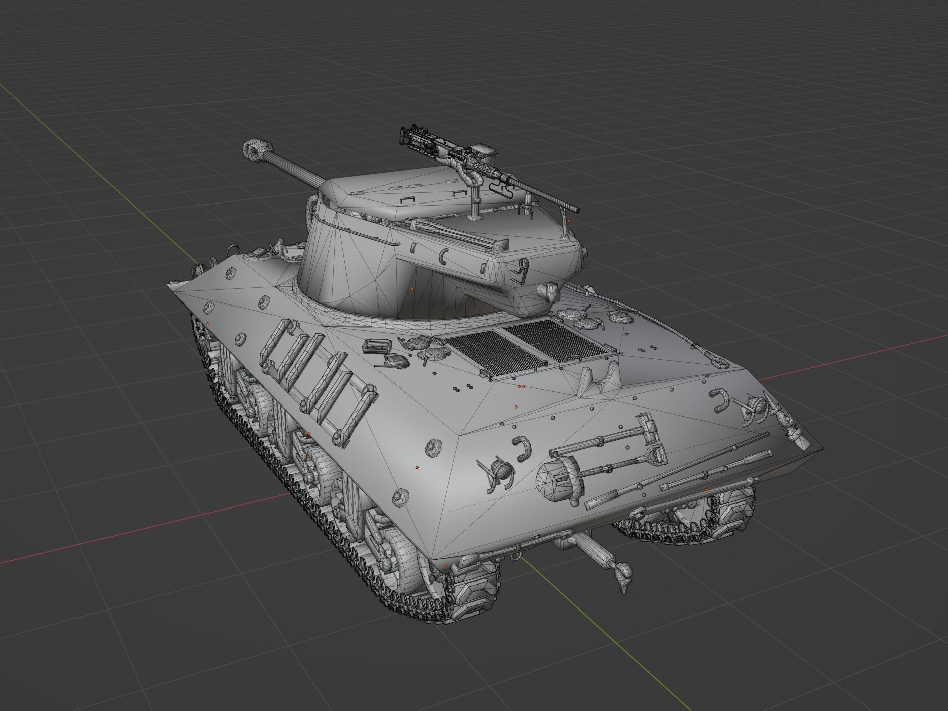 M36 Jackson Low-poly 3D model_2