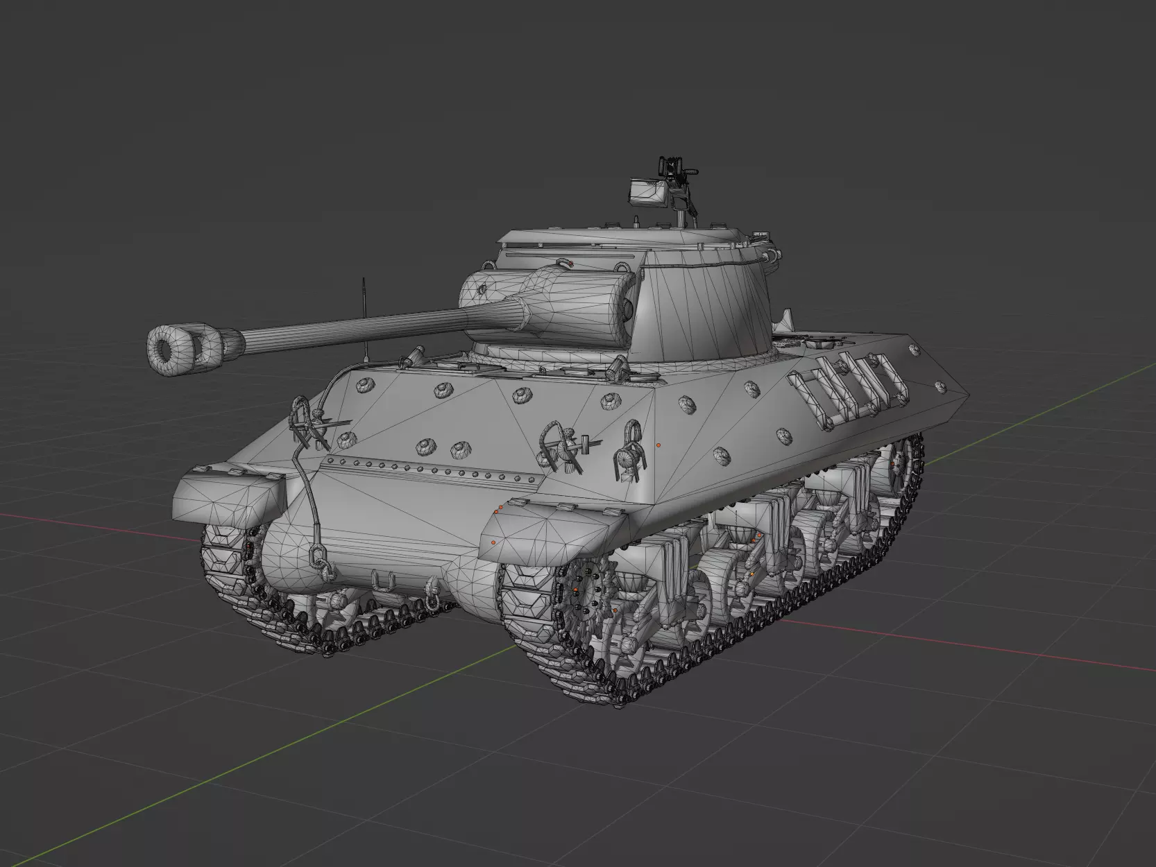 M36 Jackson Low-poly 3D model_0