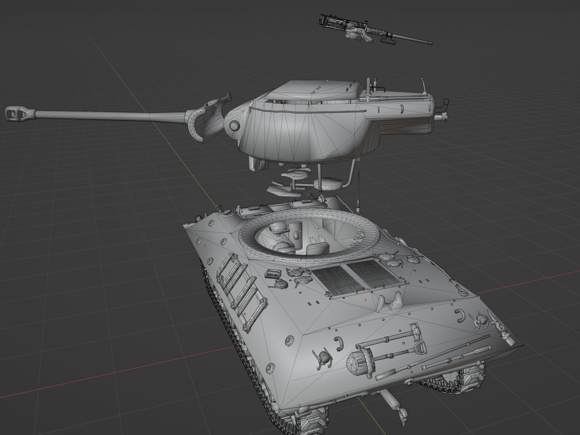 M36 Jackson Low-poly 3D model_11