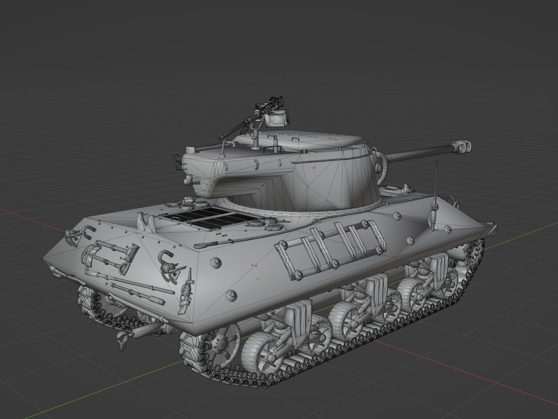 M36 Jackson Low-poly 3D model_4