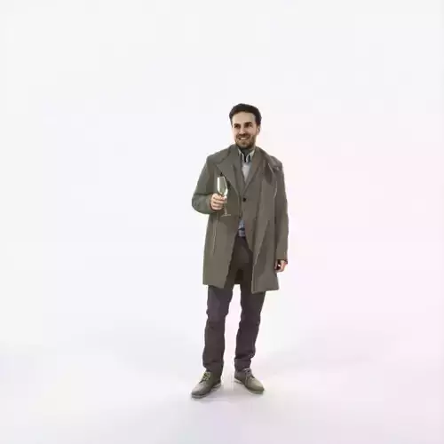 Flow 02L Champagne Glass Elegant Man