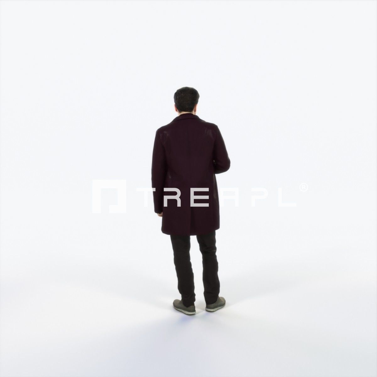 Flow 02H Champagne Glass Elegant Man Low-poly 3D model_4