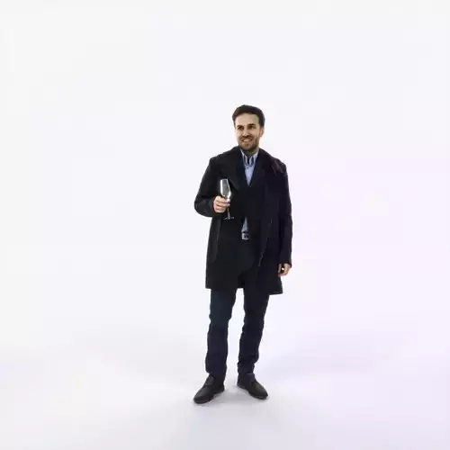 Flow 02G Champagne Glass Elegant Man