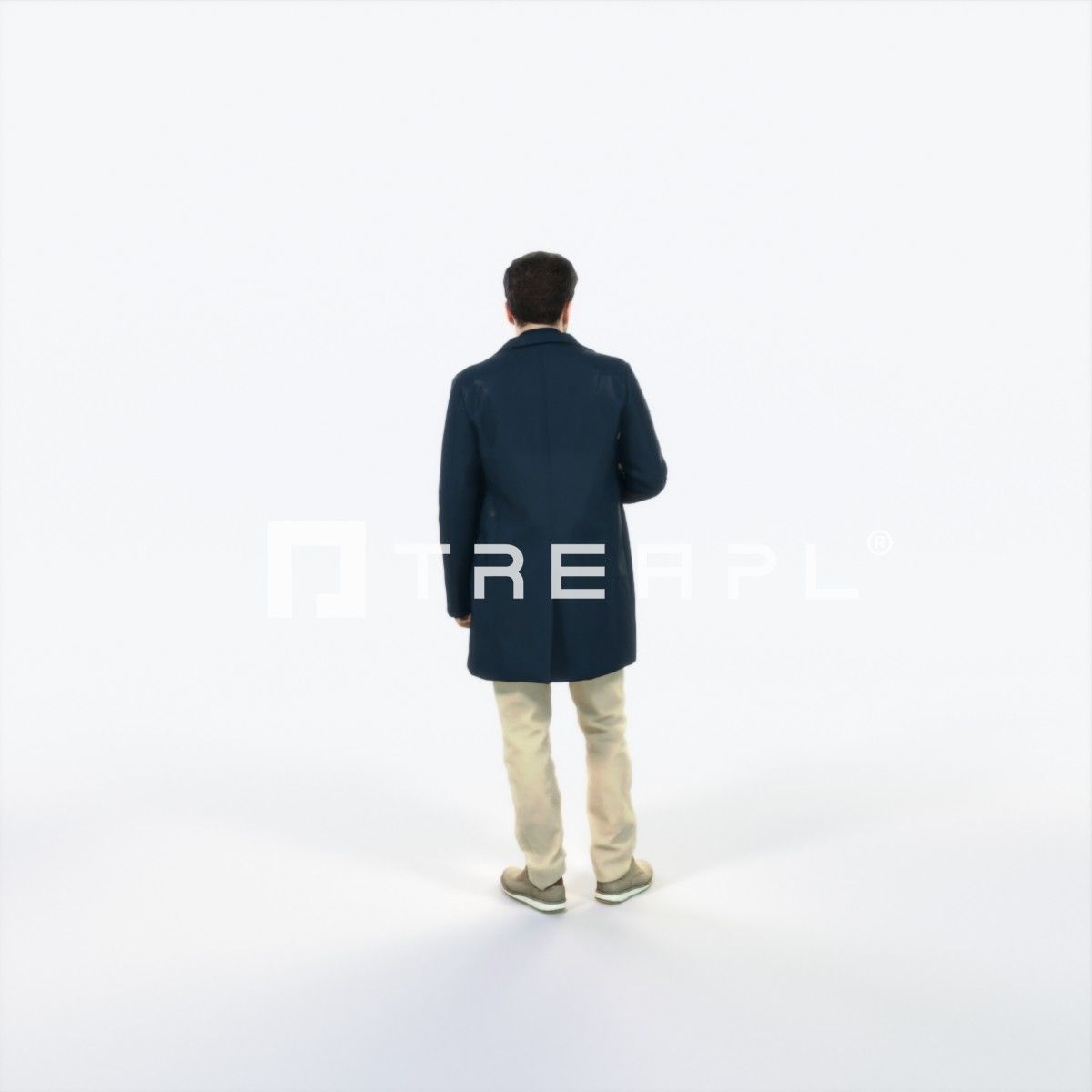 Flow 02D Champagne Glass Elegant Man Low-poly 3D model_4