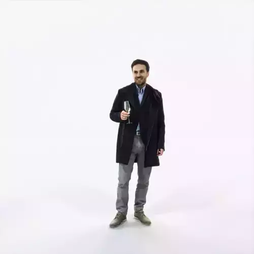 Flow 02A Champagne Glass Elegant Man