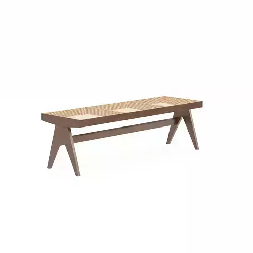 Wooden Rattan Bench