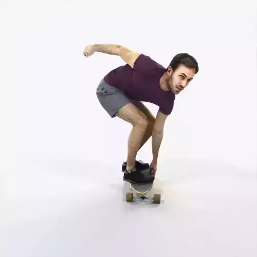 Flow 03J Riding a Skateboard Sports Man