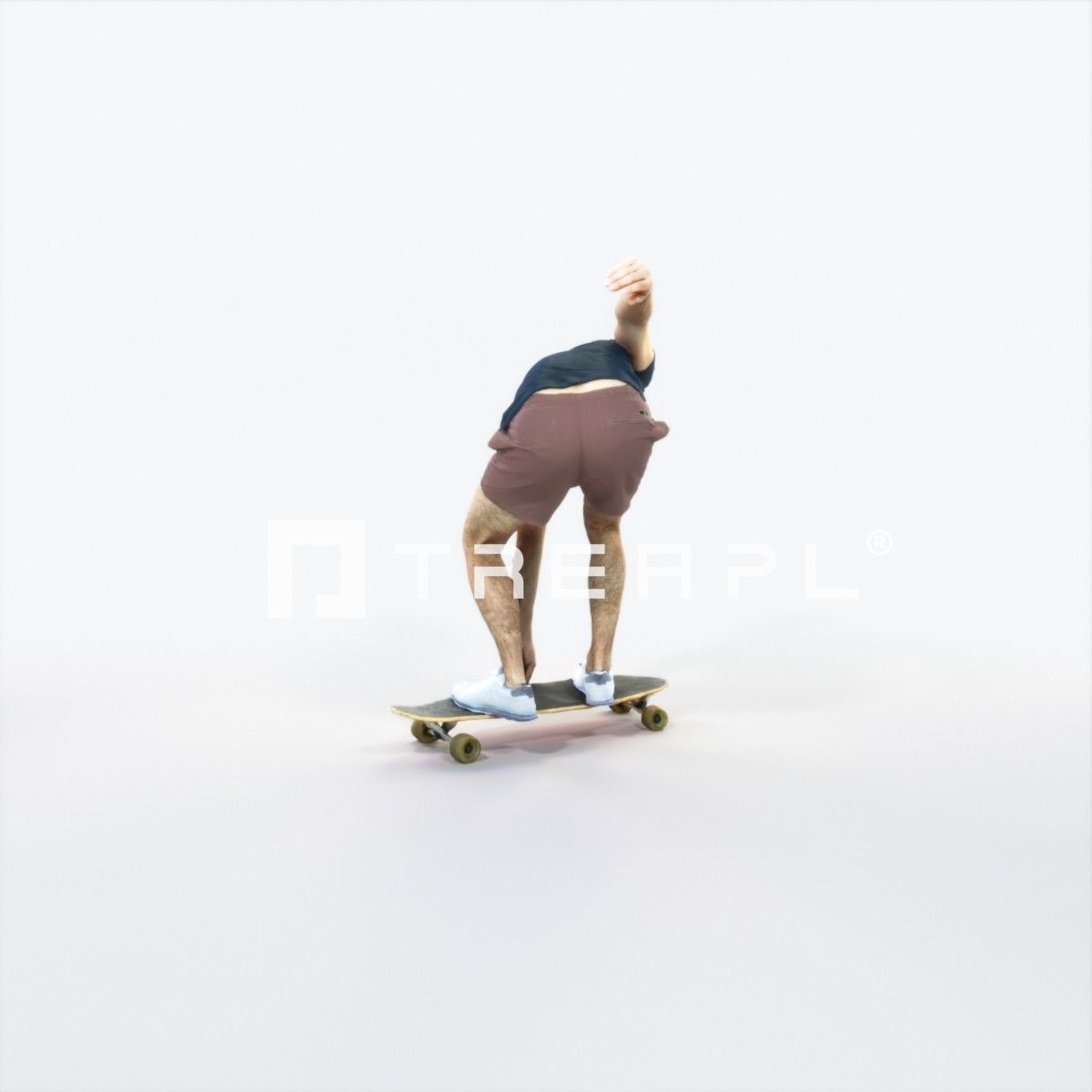 Flow 03G Riding a Skateboard Sports Man Low-poly 3D model_3