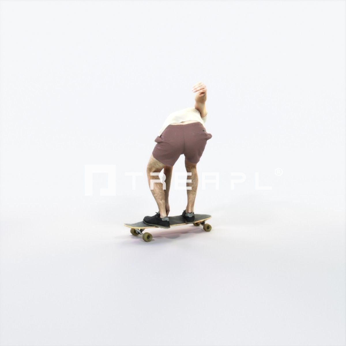Flow 03F Riding a Skateboard Sports Man Low-poly 3D model_3