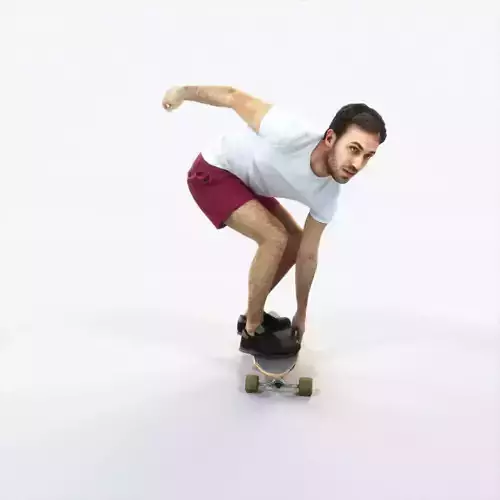 Flow 03E Riding a Skateboard Sports Man