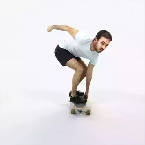 Flow 03D Riding a Skateboard Sports Man