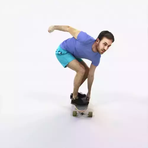 Flow 03A Riding a Skateboard Sports Man