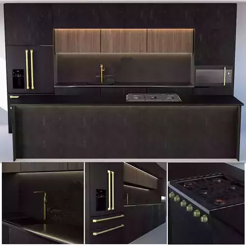 Kitchen 001 with GE cafe appliance