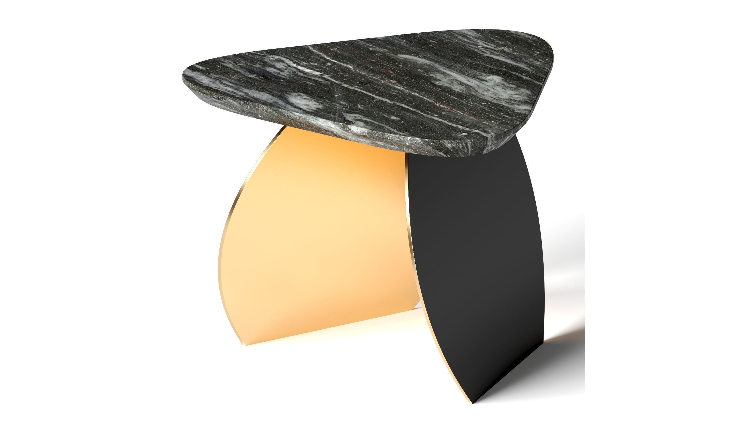 Eclat Bronze Side Table by Ralph Pucci 3D model_1