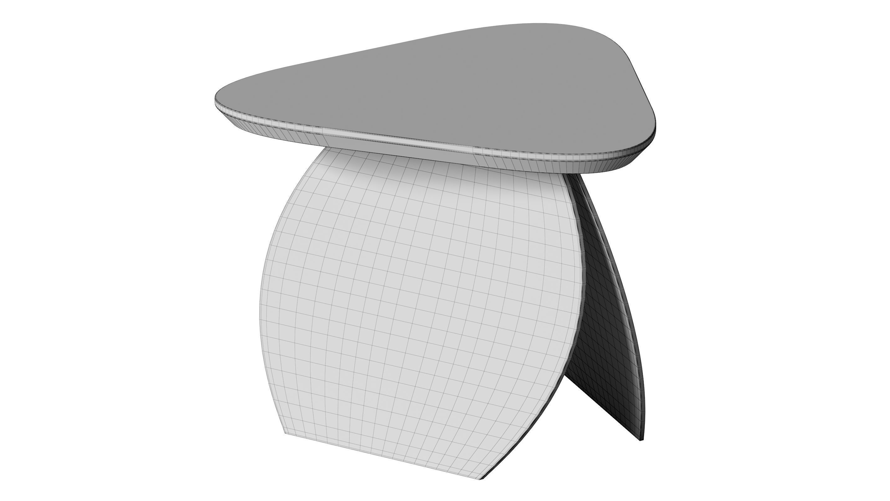 Eclat Bronze Side Table by Ralph Pucci 3D model_2