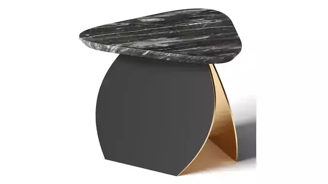 Eclat Bronze Side Table by Ralph Pucci 3D model