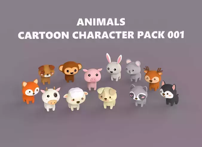  Cartoon Animal Character v001 Collection