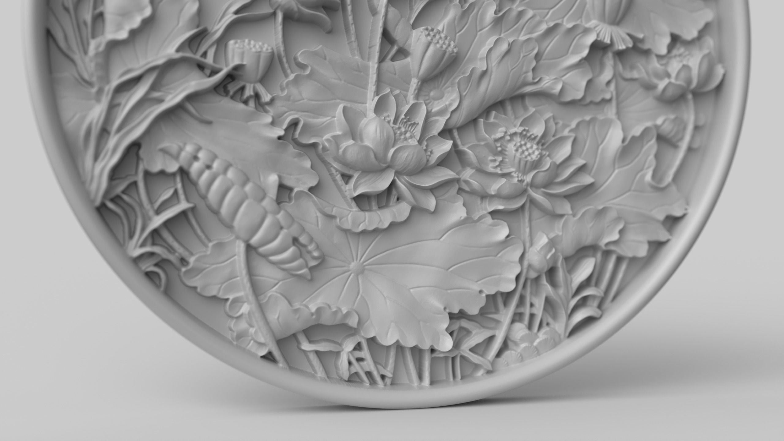 CNC Sculpted Traditional Asian Relief vol 6 3D print model_2