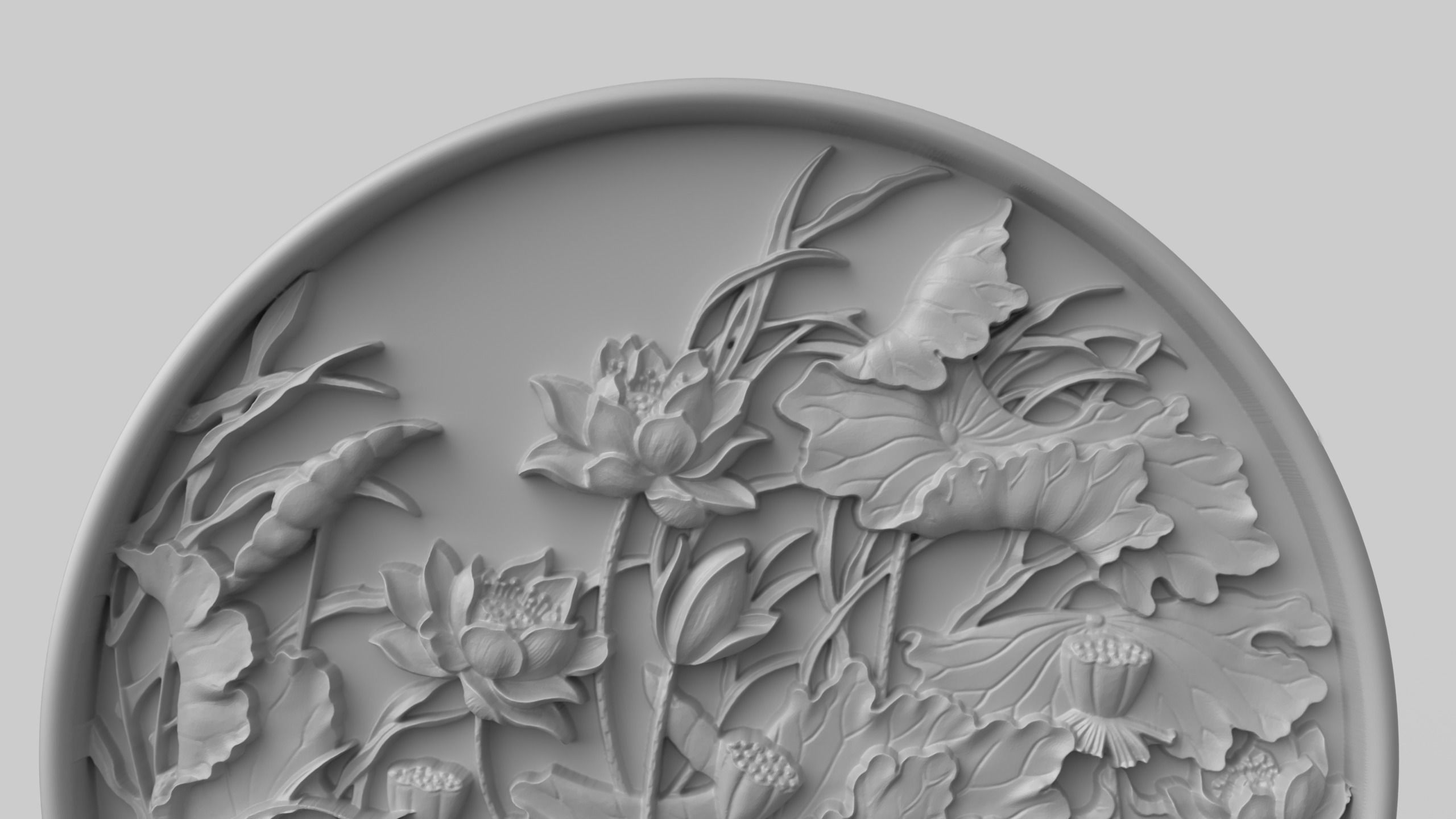 CNC Sculpted Traditional Asian Relief vol 6 3D print model_3