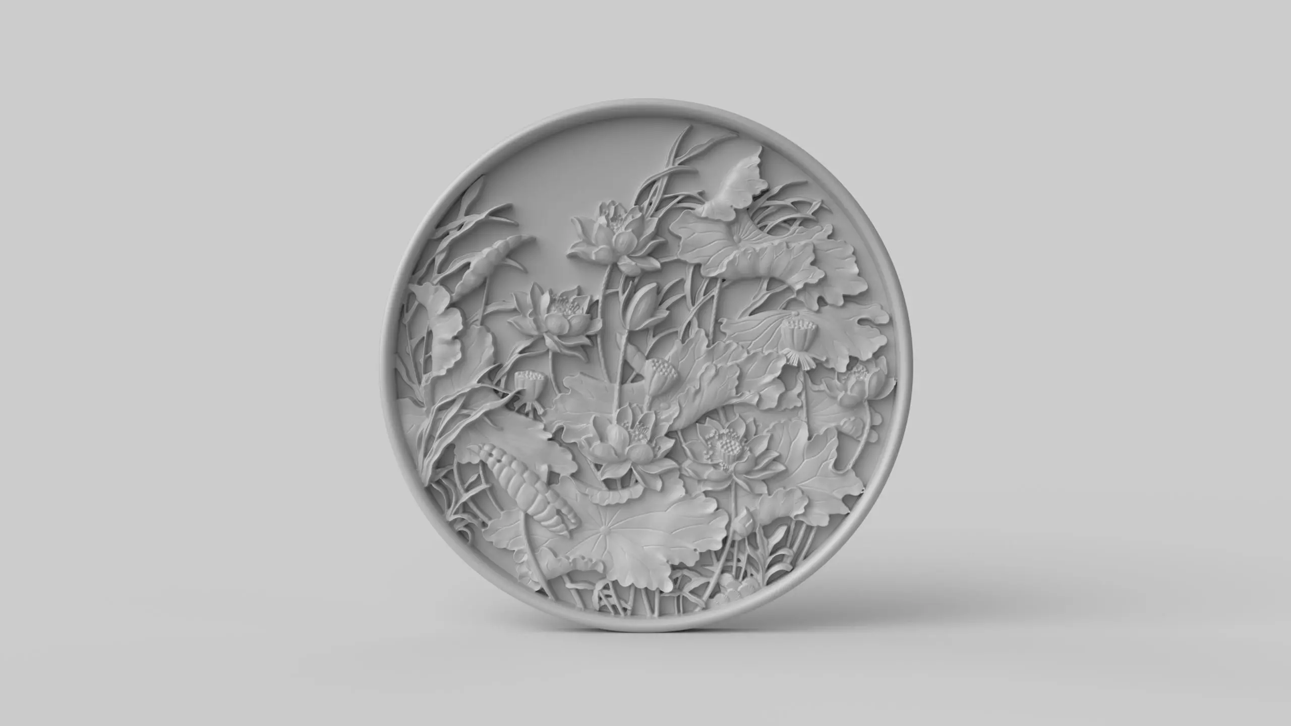 CNC Sculpted Traditional Asian Relief vol 6 3D print model_0