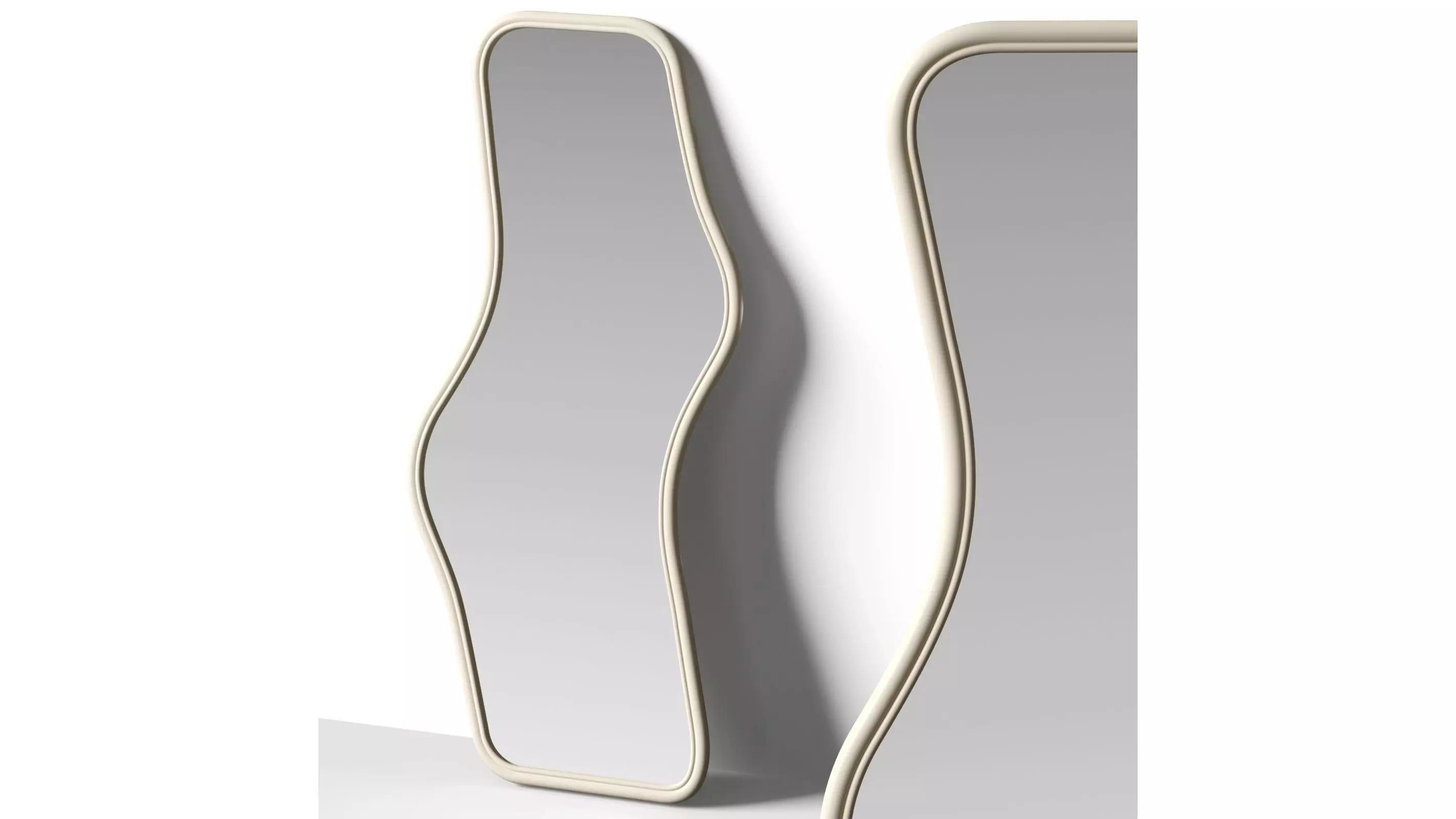 Large Irregular Decorative Floor Mirror by Charmy decor 3D model_0