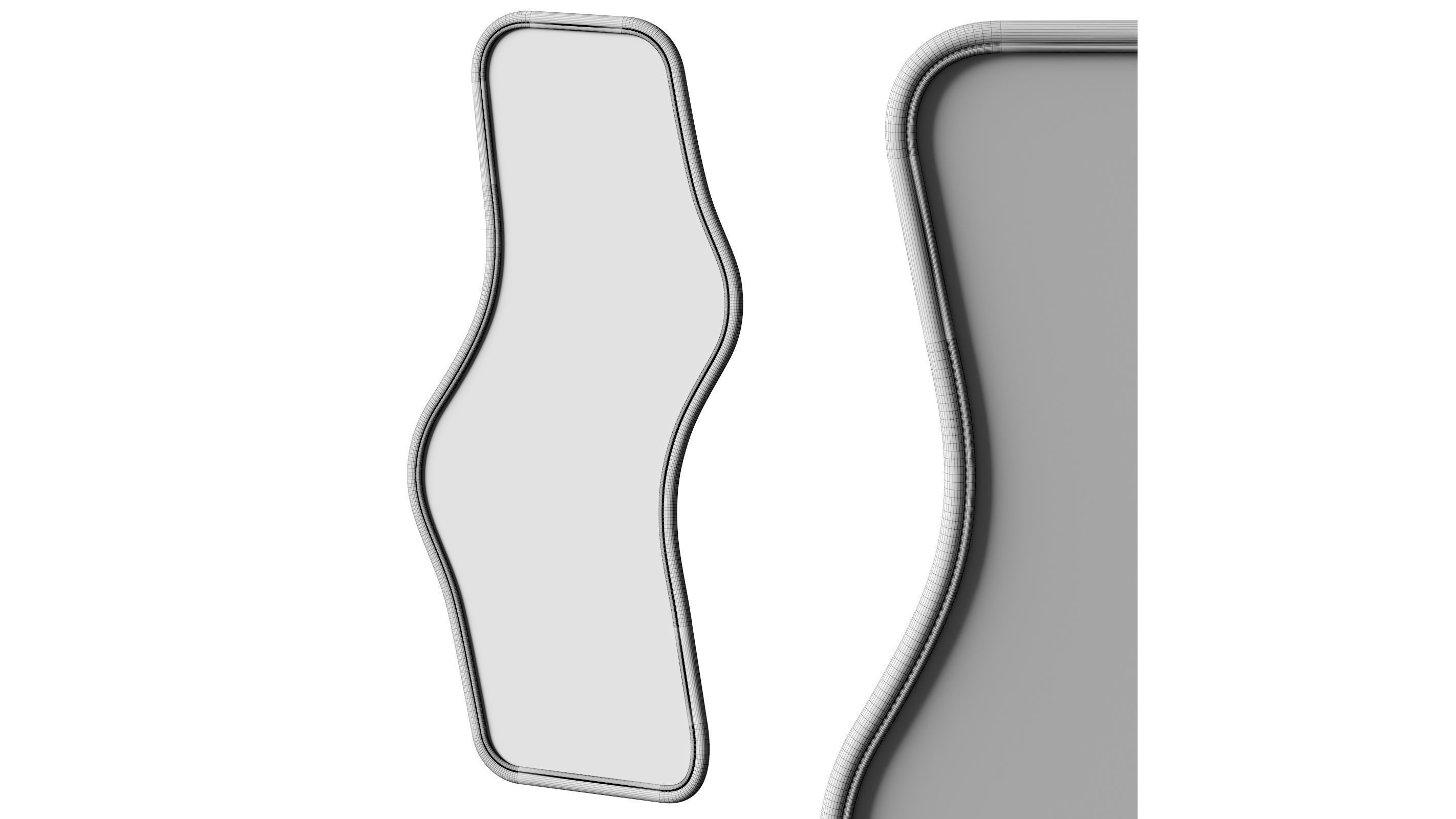 Large Irregular Decorative Floor Mirror by Charmy decor 3D model_1