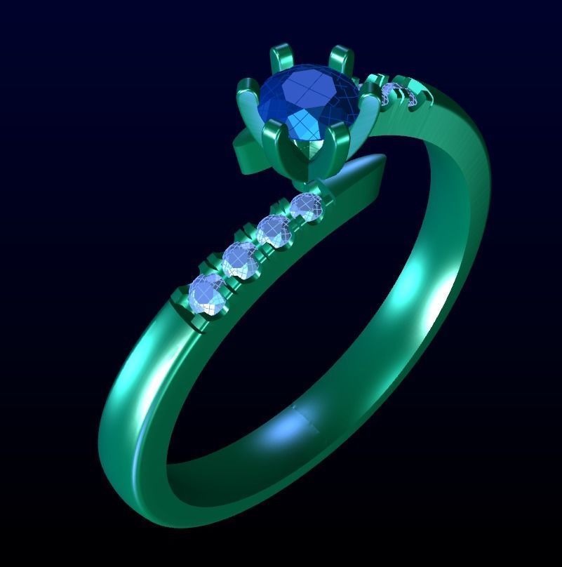 Engagement Ring 38 3D print model_6