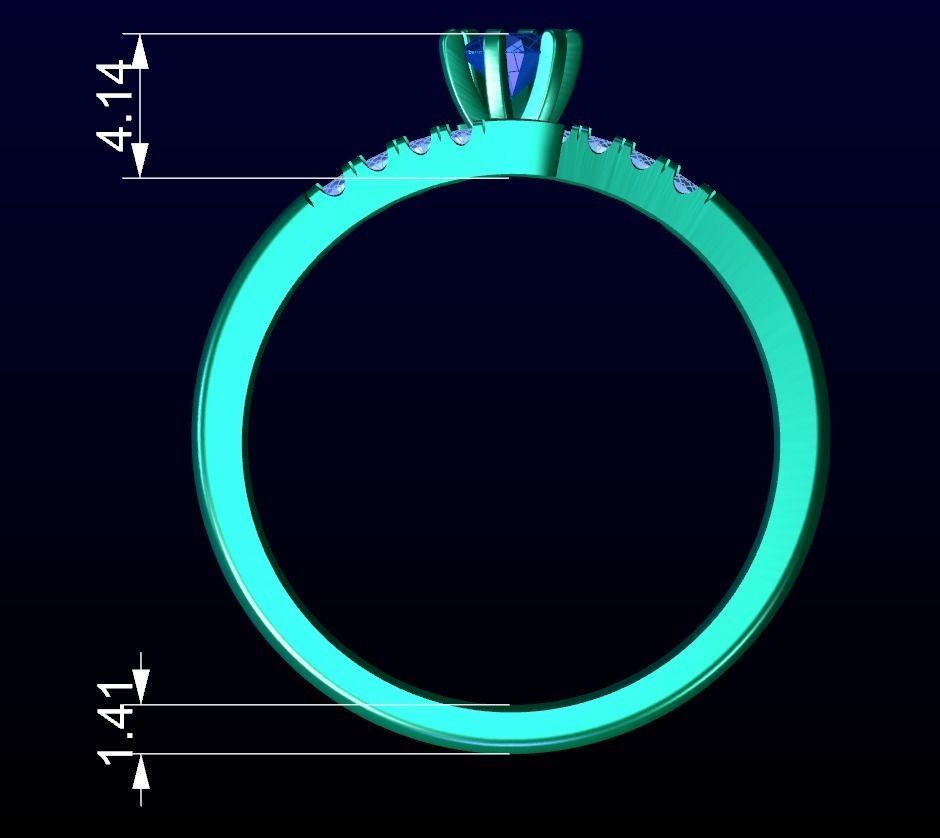 Engagement Ring 38 3D print model_4