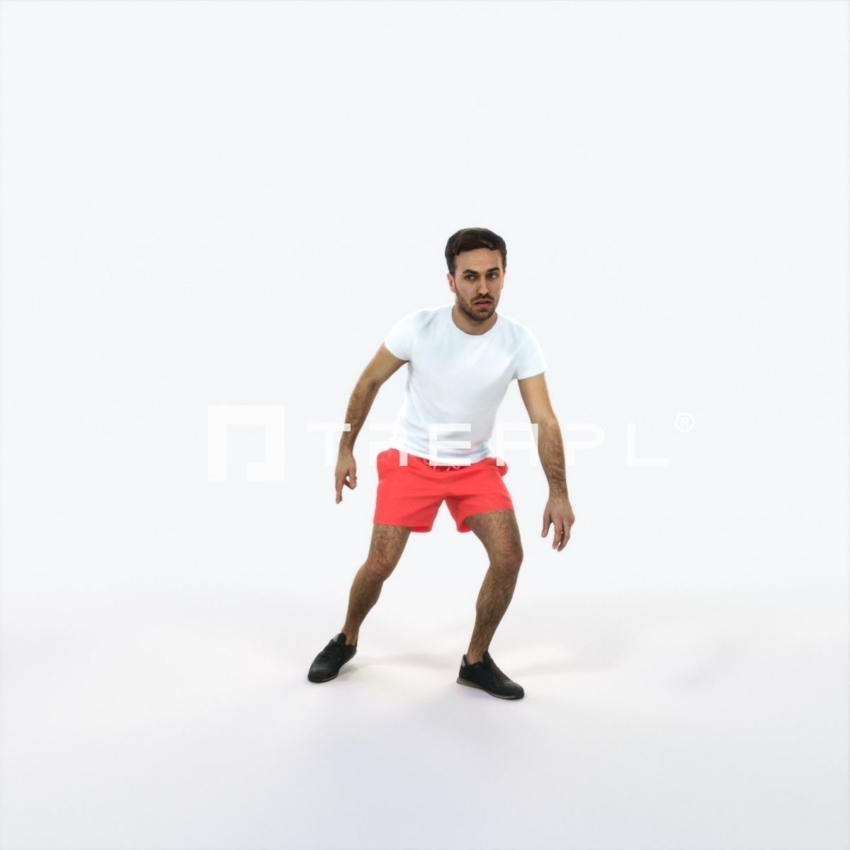 Flow 09F Football Changing Direction Sports Man Low-poly 3D model_1