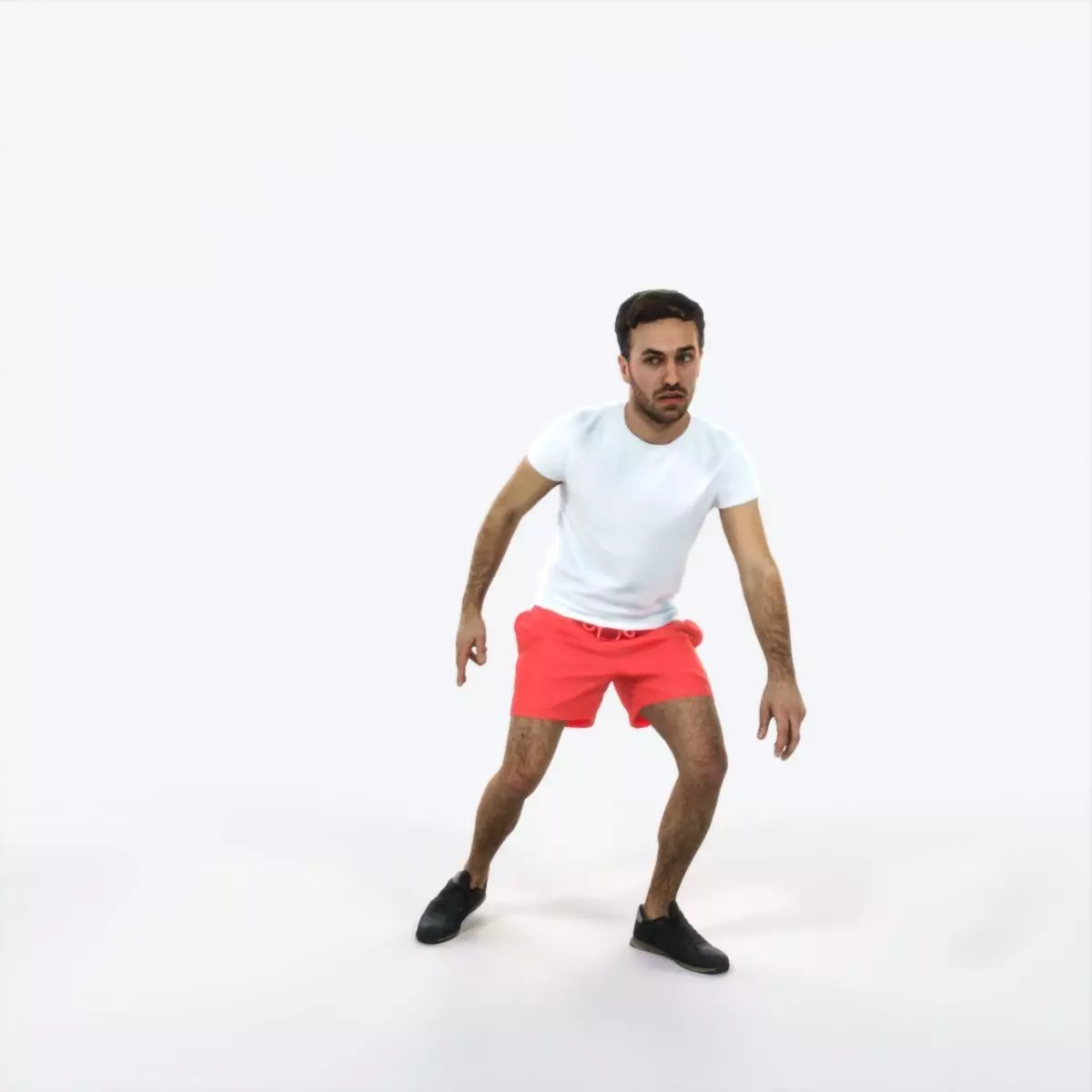 Flow 09F Football Changing Direction Sports Man Low-poly 3D model_0