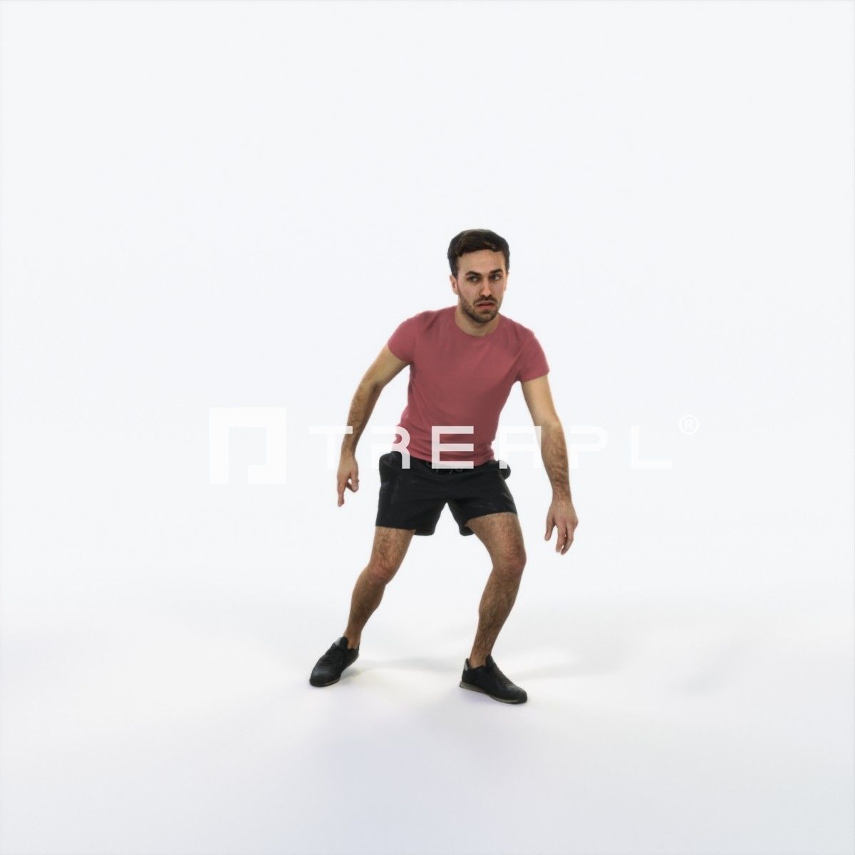 Flow 09E Football Changing Direction Sports Man Low-poly 3D model_1