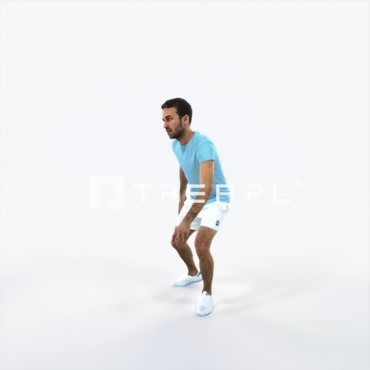 Flow 09D Football Changing Direction Sports Man Low-poly 3D model_6
