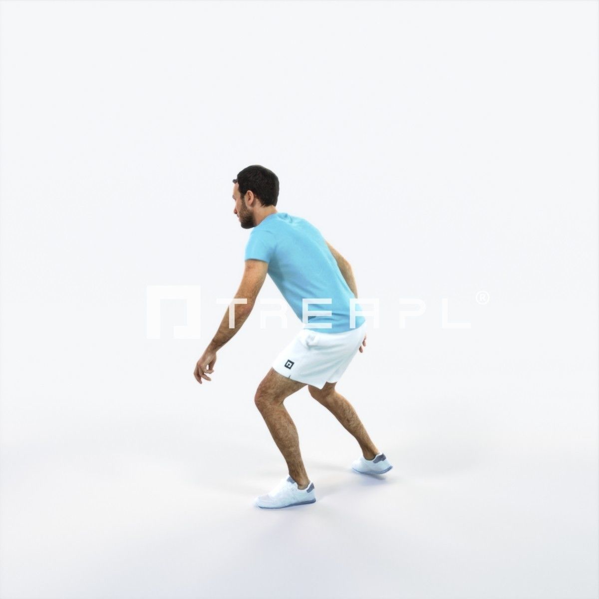 Flow 09D Football Changing Direction Sports Man Low-poly 3D model_5