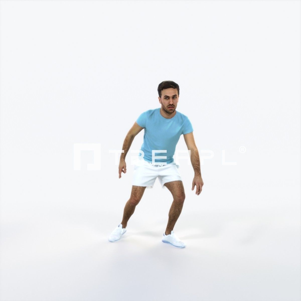 Flow 09D Football Changing Direction Sports Man Low-poly 3D model_1
