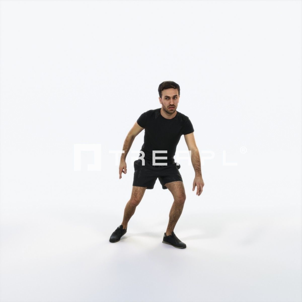 Flow 09B Football Changing Direction Sports Man Low-poly 3D model_1