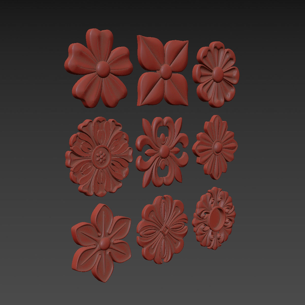 Ornament Element Pack 17 3D model_5